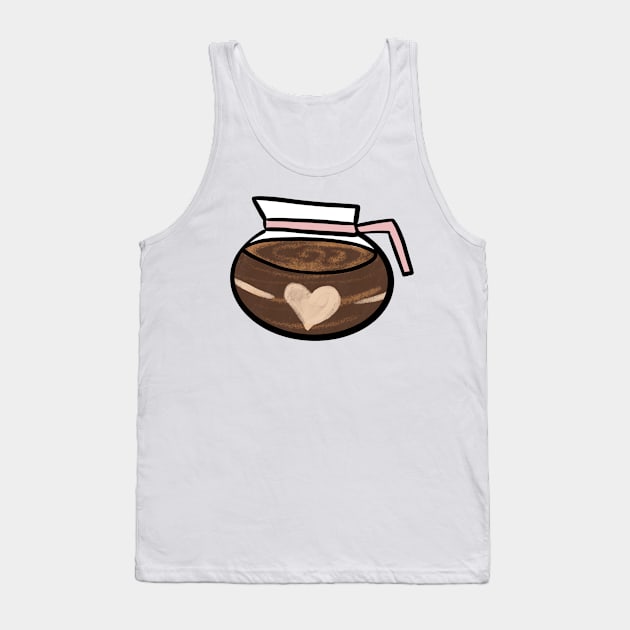 Coffee Pot Cute Coffee Dates for Coffee Lovers Cute Coffee Pot Cafetiere I Love Coffee Latte Espresso Expresso French press Caffeine Lovers Gift Cute Coffee Lover Gift Cappuccino Arabica Latte Macchiato Unique Design Indie Design Tank Top by nathalieaynie